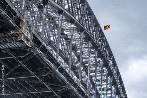 Australian Landmark the iconic Sydney Harbour Bridge in 2023.
