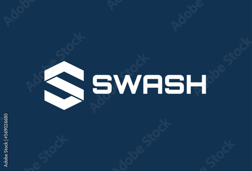 s abstract letter box logo