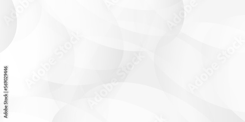 Abstract background with white abstract geometric background with soft light white paper circles in design . Texture with light and shadow. Digital technology wallpaper used in the corporate in design