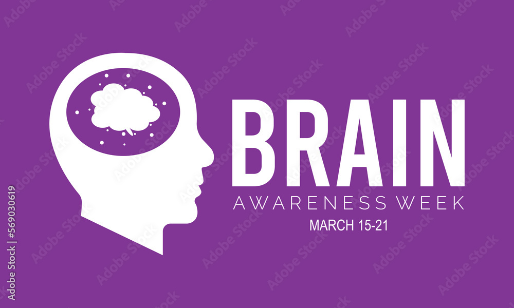 Brain awareness week concept.Vector illustration on the theme of Brain awareness week, observed in second week of March every year.