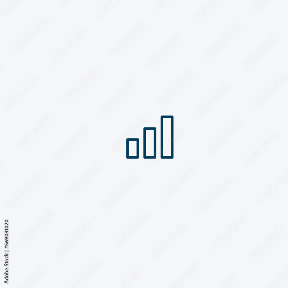 Graph vector icon, chart symbol, mobile signal icon. Graph vector icon, chart symbol, mobile signal icon.