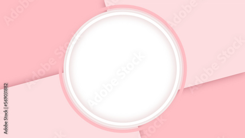 Valentines love background. Romantic greeting card banner cover red and pink hearts with white  frame.