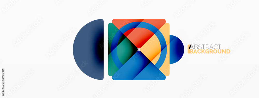 Creative geometric wallpaper. Minimal abstract background. Triangles and circles composition vector illustration for wallpaper banner background or landing page Creative geometric wallpaper. Minimal abstract background. Triangles and circles composition vector illustration for wallpaper banner background or landing page