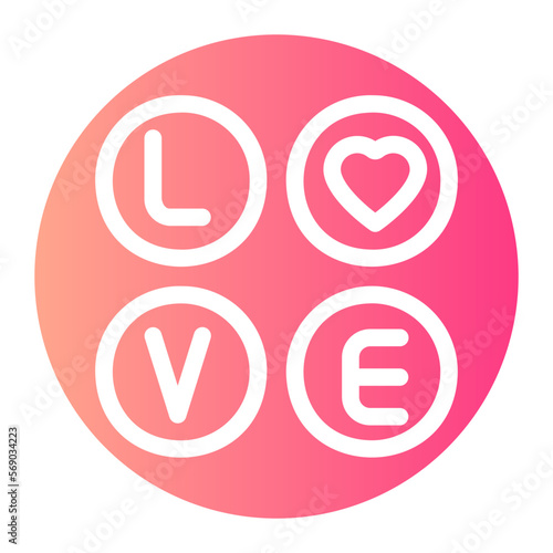 love gradient icon