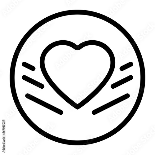 romantic line icon