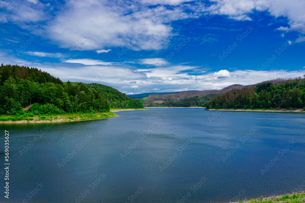 lake and mountains