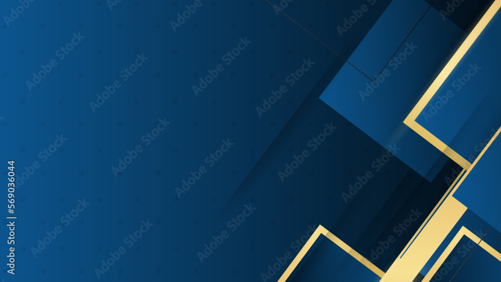 Golden line blue with overlay object. Modern overlap geometric shapes design with shadow. Golden line blue with overlay object. Modern overlap geometric shapes design with shadow.