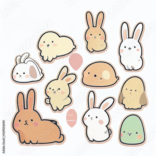 Children Stickers For Easter Generative AI