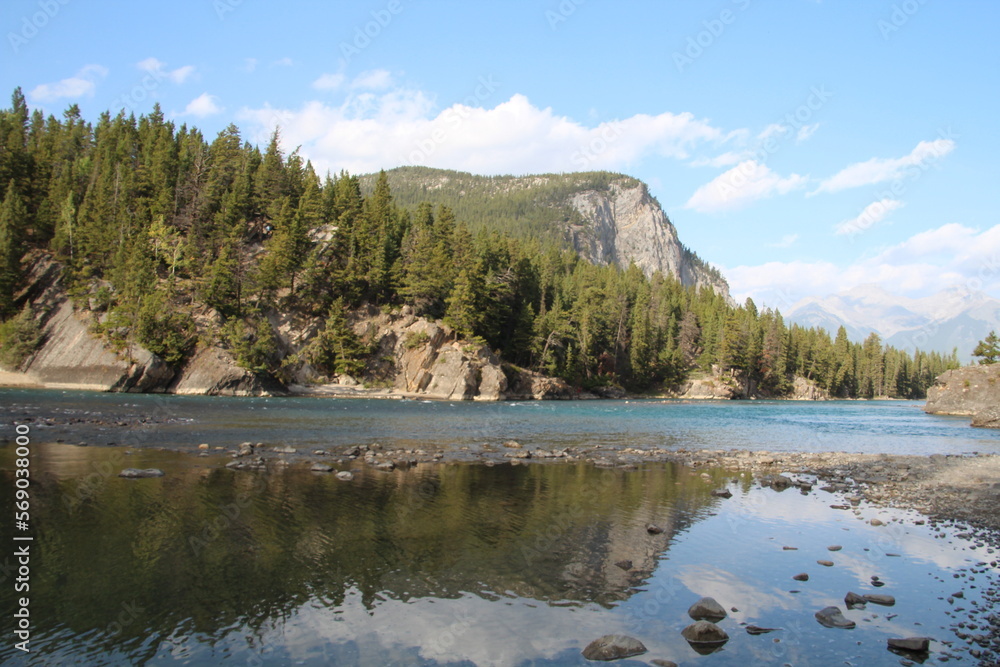 Peak Along Bow River, Banff National Park, Alberta