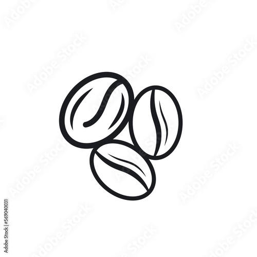 coffee bean icon vector element design template