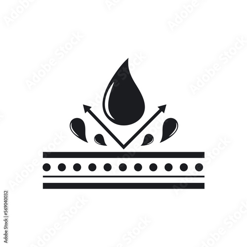 water resistance or water proof icon vector concept design template