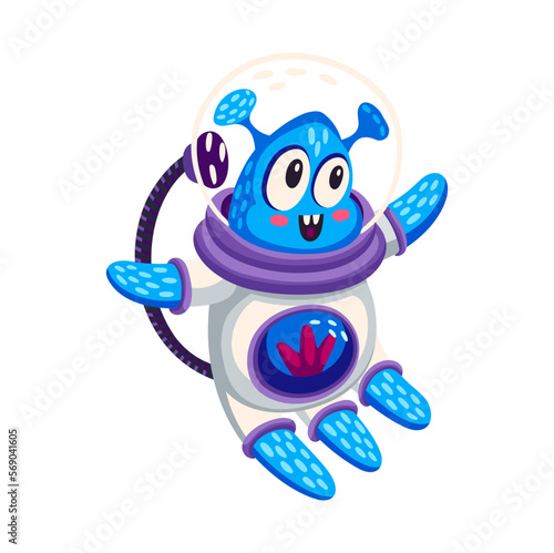 Cosmo being isolated cartoon kids alien character