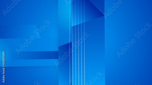 Vector Abstract  science  futuristic  energy technology concept. Digital image of stripes overlap with smooth blue gradient  speed and motion blur over blue background.
