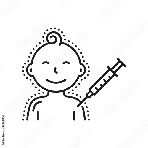 Immunization smallpox vaccine syringe with vaccine
