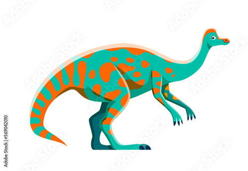 Cartoon Jaxartosaurus dinosaur funny character © Vector Tradition