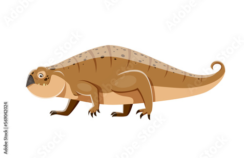 Hyperodapedon isolated dinosaur cartoon character © Vector Tradition