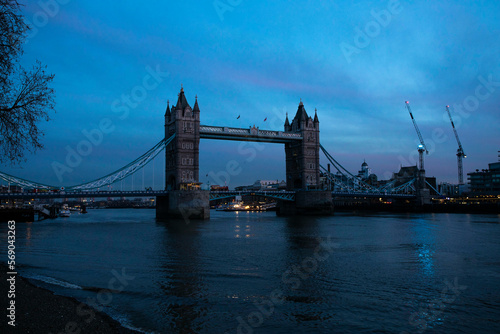 Tower Bridge in London during Sunset