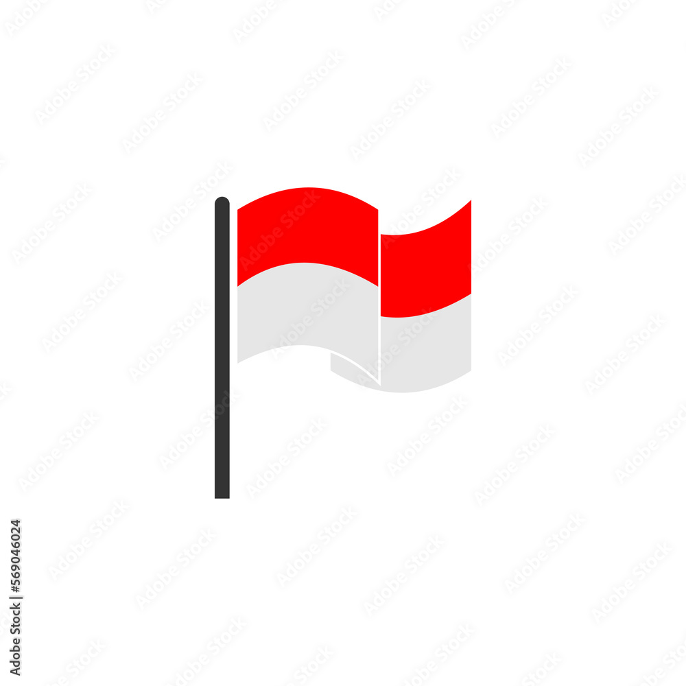 Indonesia national flags icon set, Indonesia independence day icon set vector sign symbol Indonesia national flags icon set, Indonesia independence day icon set vector sign symbol