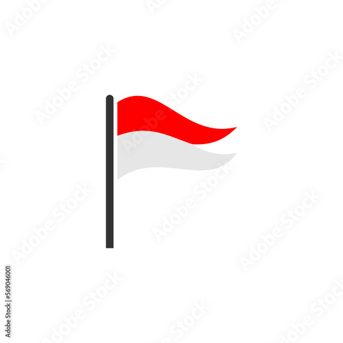 Indonesia national flags icon set, Indonesia independence day icon set vector sign symbol