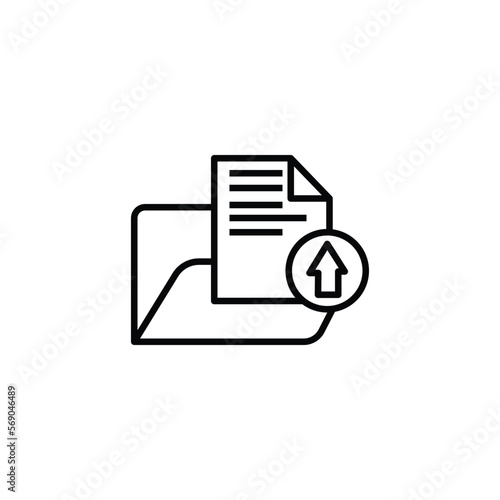 Download file icon. Trendy Upload file logo concept on white background from web hosting collection. Suitable for use on web apps, mobile apps, and print media.