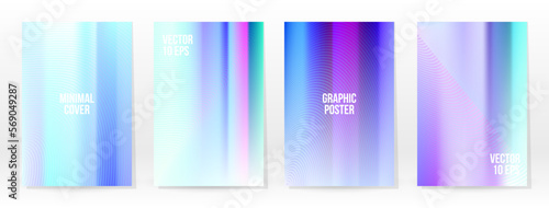 Holographic Poster Set Iridescent Technology Cover