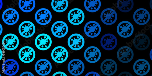 Dark BLUE vector texture with disease symbols.