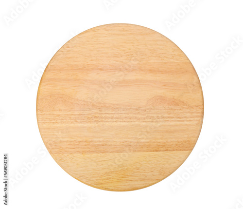 Board. Circle wood tray on transparent png