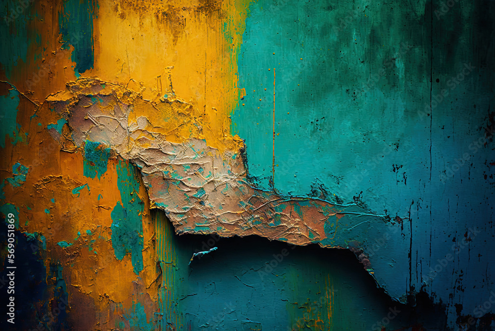 Texture: a close up of a rusted wall with paint peeling off of it