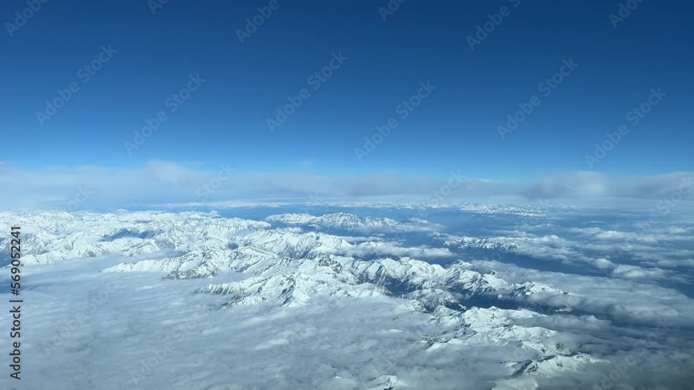 Spectacular view of the Italian Alps, recorded from a jet cockpit flying northbound at 10000m high. Pilot point of view. 4k Spectacular view of the Italian Alps, recorded from a jet cockpit flying northbound at 10000m high. Pilot point of view. 4k
