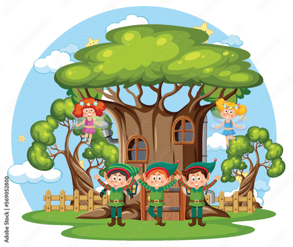 Fairytale house in cartoon style Fairytale house in cartoon style
