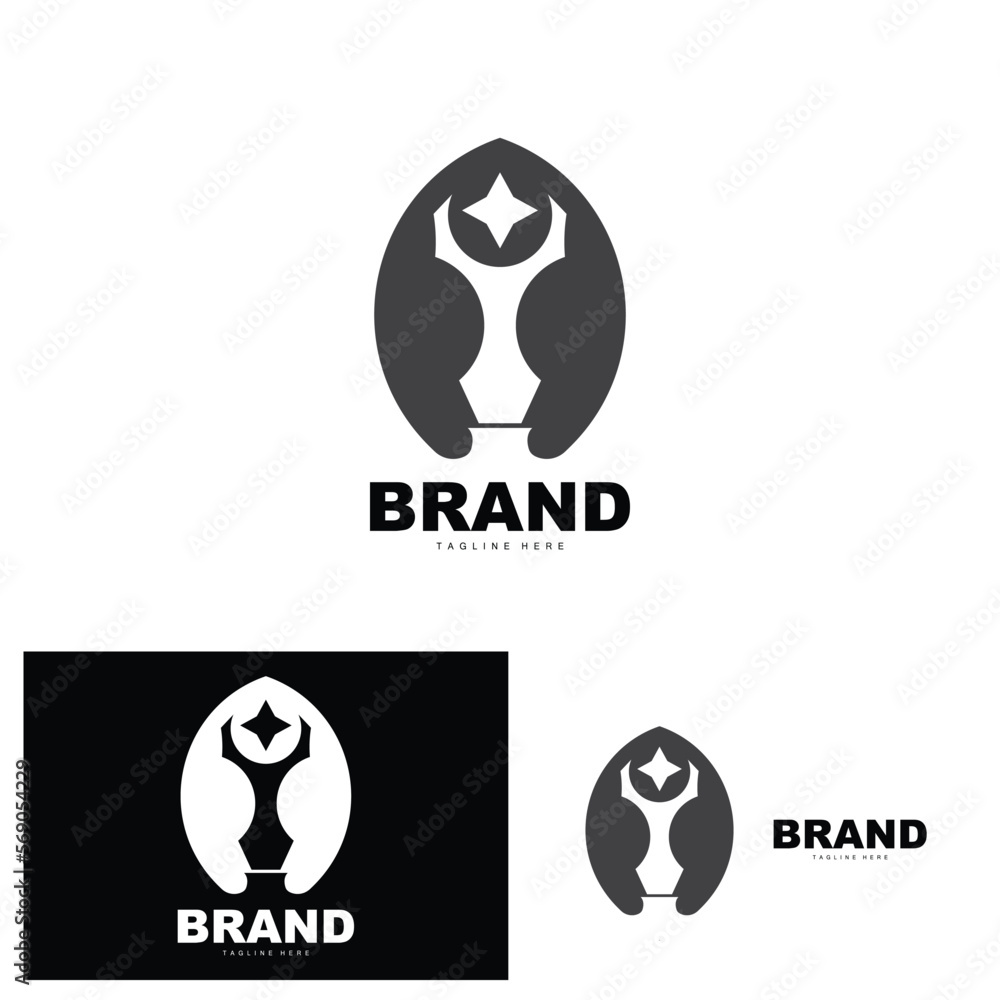 Trophy Logo Design, Award Winner Championship Trophy Vector, Success Brand Trophy Logo Design, Award Winner Championship Trophy Vector, Success Brand