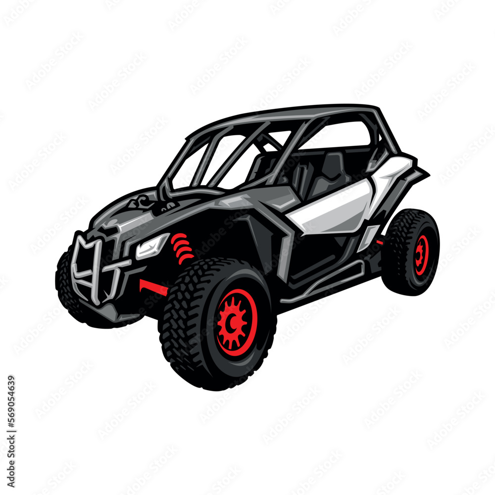 Naklejka premium Buggy Extreme Sport illustration logo vector