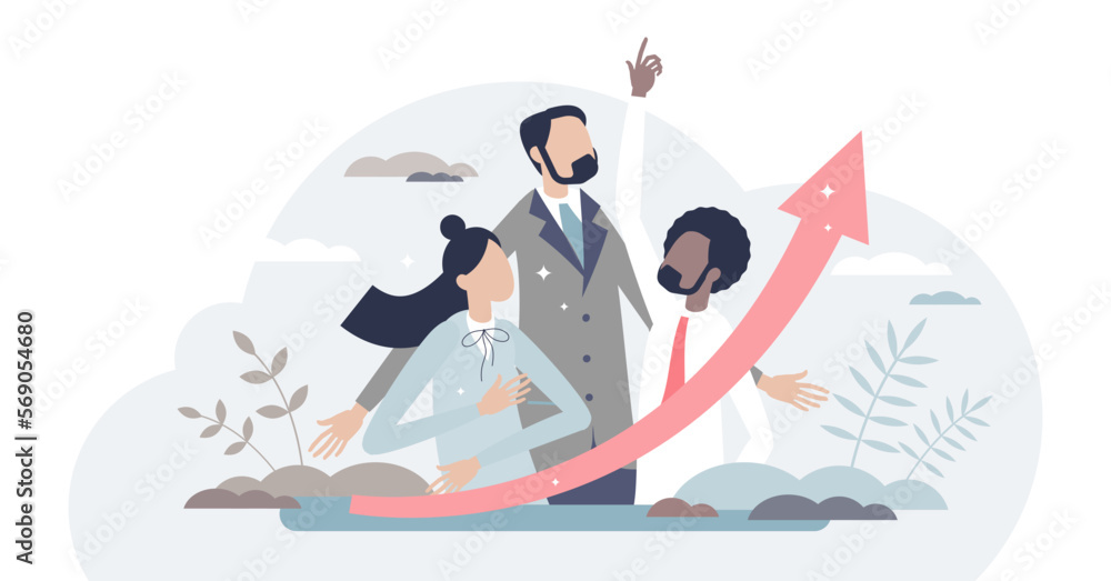 Developing people with motivation, work raise or ambition tiny person concept, transparent background. Appraisal as employee performance and productivity growth method illustration. Developing people with motivation, work raise or ambition tiny person concept, transparent background. Appraisal as employee performance and productivity growth method illustration.