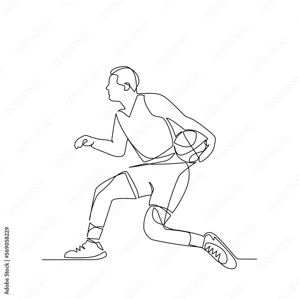 Vector illustration of basketball plyer Vector illustration of basketball plyer