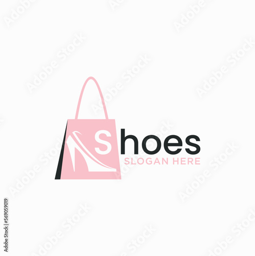 women shoes vector logo design work shoes shopping mall luxury shoes