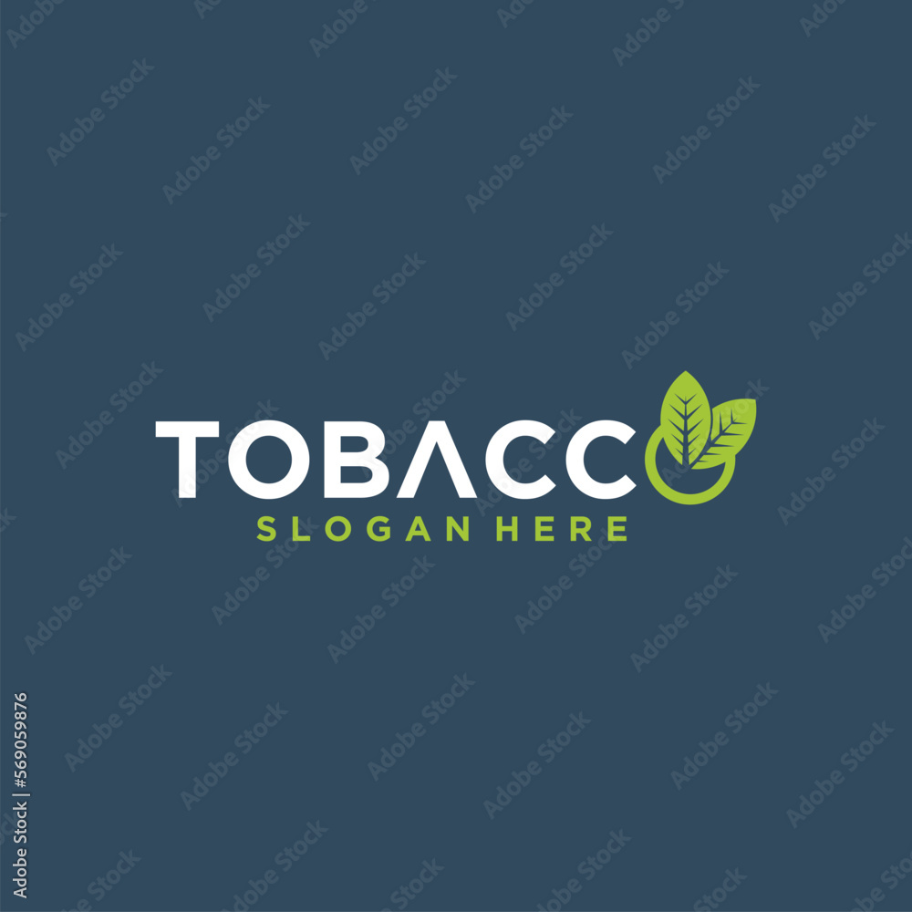 tobacco leaf logo cbd oil producer tobacco leaf logo icon vector logo for natural tobacco