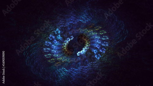 3D rendering abstract circle light background © BetiBup33