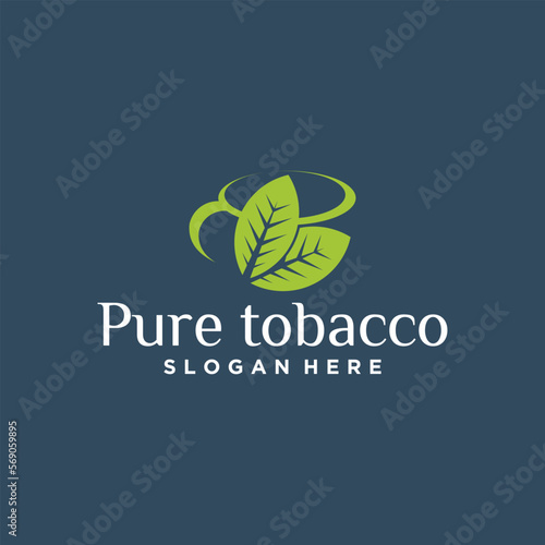 tobacco leaf logo cbd oil producer tobacco leaf logo icon vector logo for natural tobacco