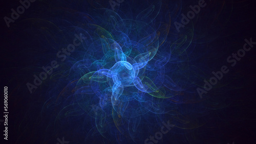 Wallpaper Mural 3D rendering abstract colorful fractal light background Torontodigital.ca