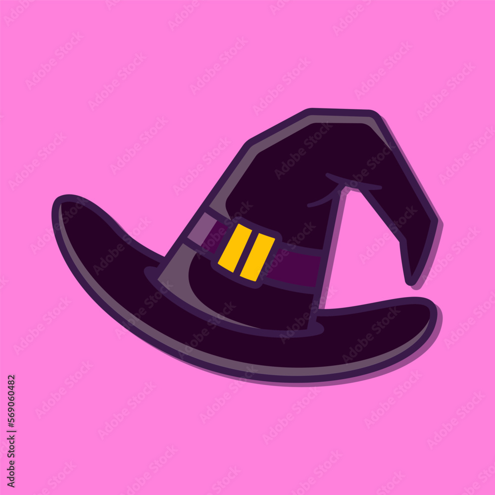 cartoon illustration halloween witch hat isolated cartoon illustration halloween witch hat isolated