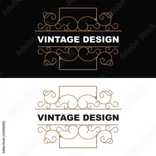 Retro Vintage Design, Luxurious Minimalist Vector Ornament Logo, With Mandala And Batik Style, Product Brand Illustration, Invitation, Banner, Fashion