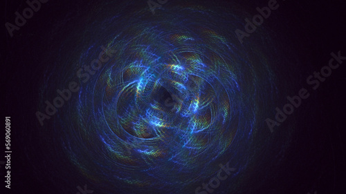 3D rendering abstract multicolor technology fractal light background