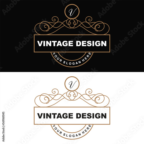 Retro Vintage Design, Luxurious Minimalist Vector Ornament Logo, With Mandala And Batik Style, Product Brand Illustration, Invitation, Banner, Fashion