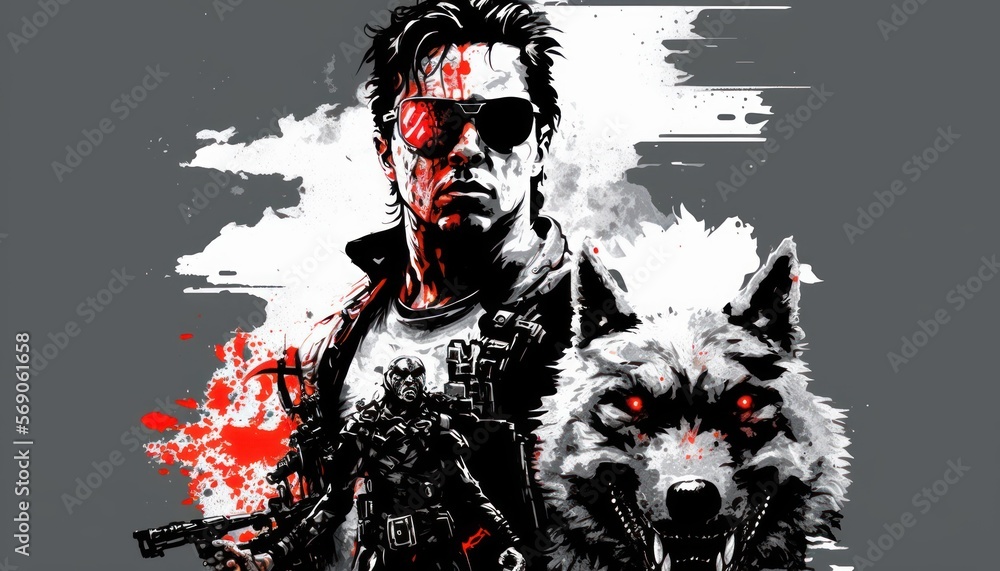 Creative 4k high resolution wallpaper art of a dog inspired by game movie with Futuristic and post-apocalyptic settings with advanced technology and cyborgs by Sumi-e (generative AI) Creative 4k high resolution wallpaper art of a dog inspired by game movie with Futuristic and post-apocalyptic settings with advanced technology and cyborgs by Sumi-e (generative AI)