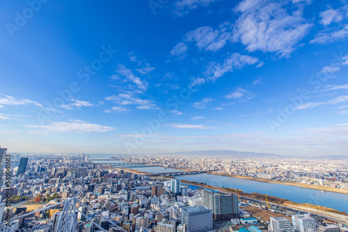 大阪府　梅田スカイビルからの眺望（大阪湾方面） © yako