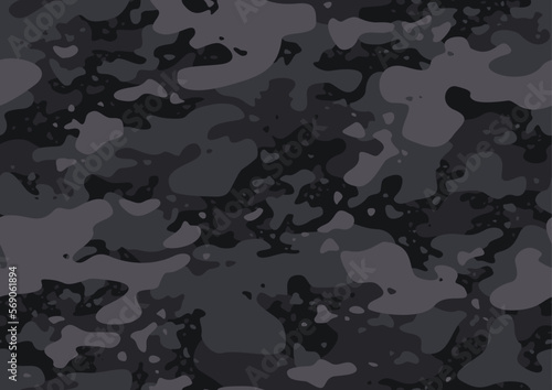 Camouflage texture grunge seamless pattern. Abstract modern military ornament for fabric and fashion textile print. Vector background.