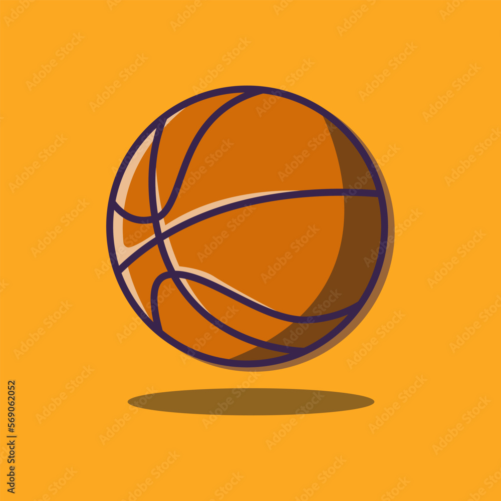 cartoon illustration basket ball