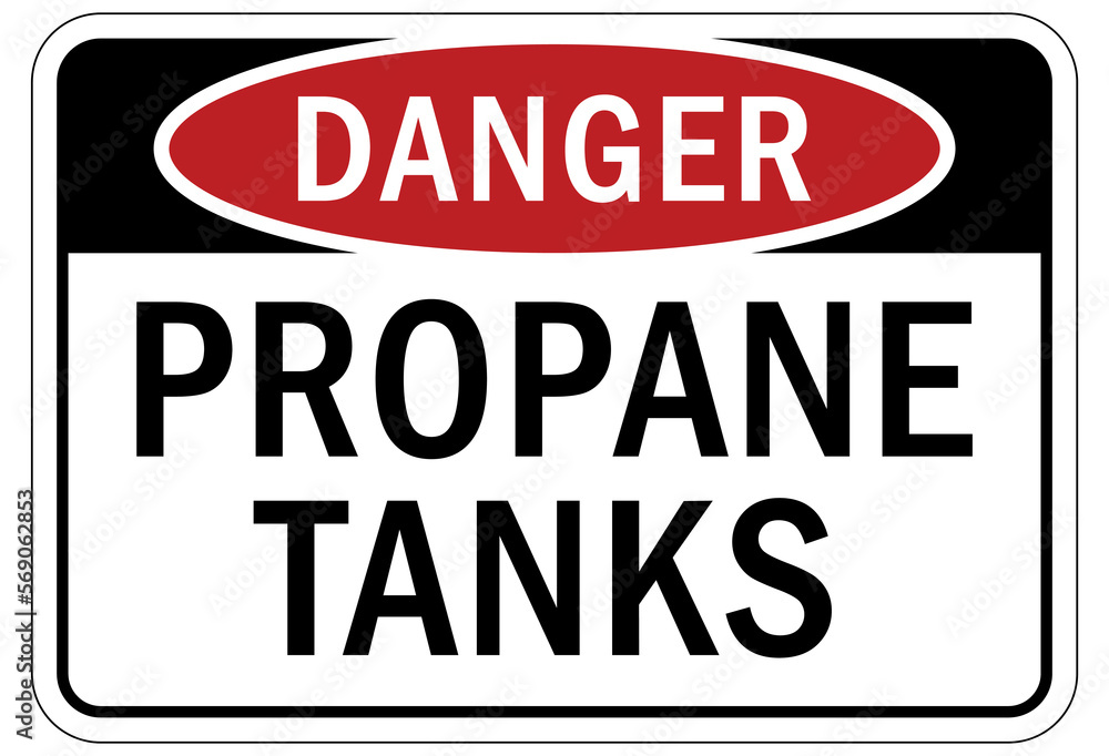 Propane warning chemical sign and labels propane tanks Propane warning chemical sign and labels propane tanks
