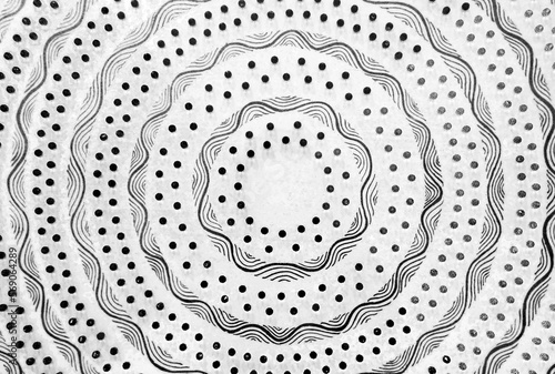 Scratched plastic surface. black and white