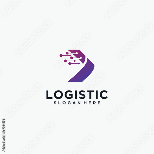 logistic arrow vector logo. shipping icon. arrow icon. freight forwarding service logo